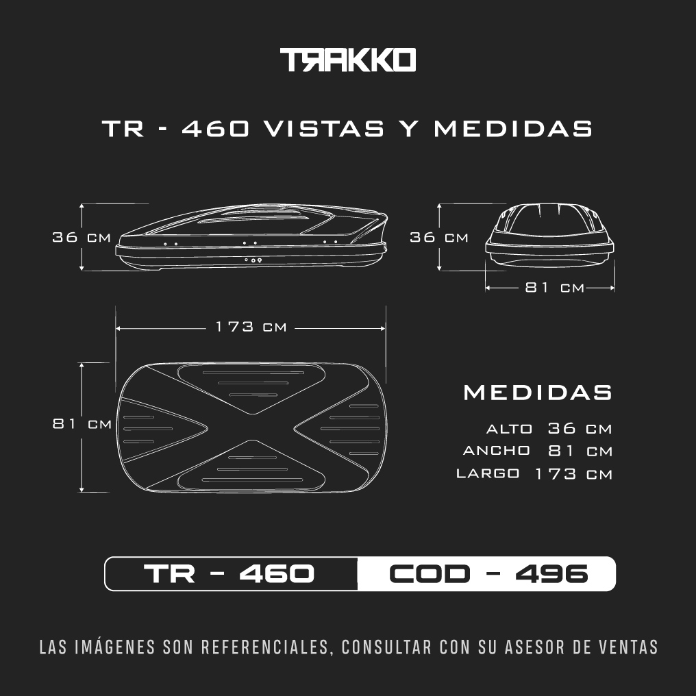 PORTAEQUIPAJE 460 L FIBRA DE CARBONO